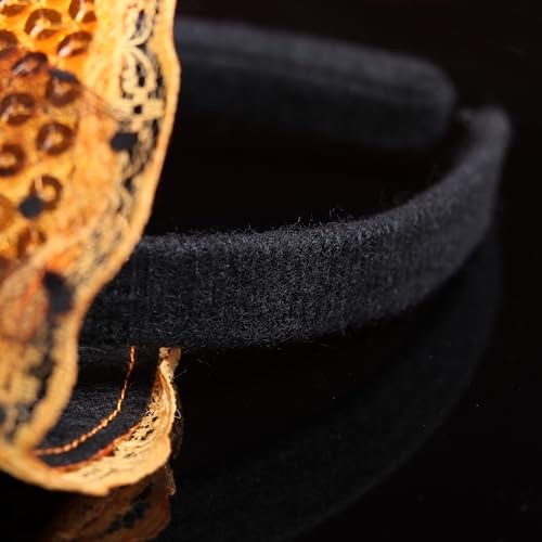 Sparkling Pumpkin & Ghost Witch Hat Headband