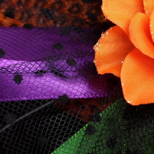 Sparkling Pumpkin & Ghost Witch Hat Headband