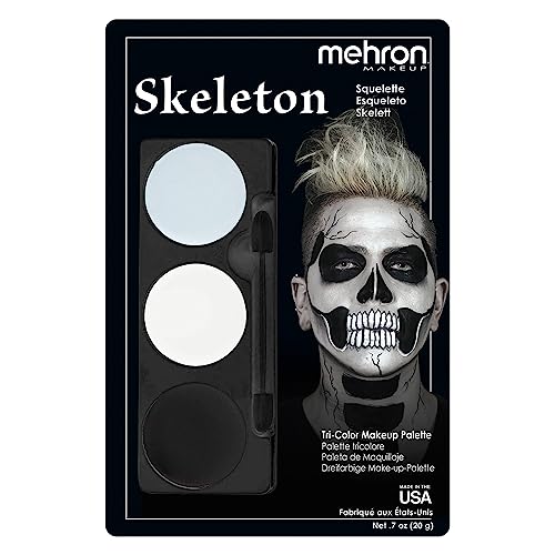 Skeleton Tri-Color Makeup Palette for Halloween FX