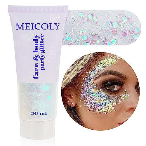 White Body Glitter for Halloween and Festivals