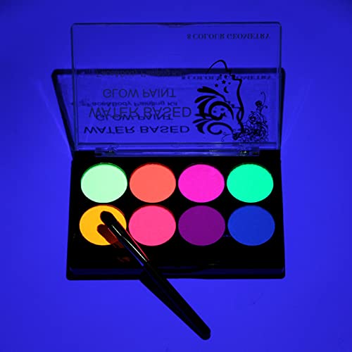Glow in the Dark UV Blacklight Face Paint Palette
