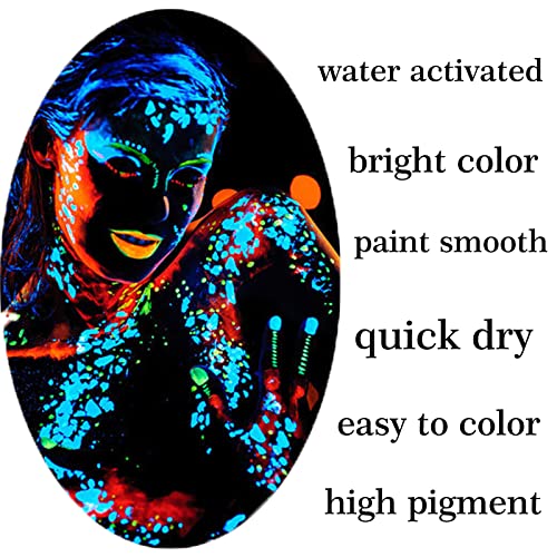 Glow in the Dark UV Blacklight Face Paint Palette