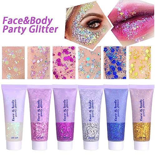 White Body Glitter for Halloween and Festivals