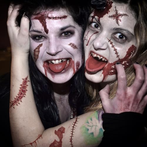20 Sheets Halloween Fake Scar Makeup & Tattoos