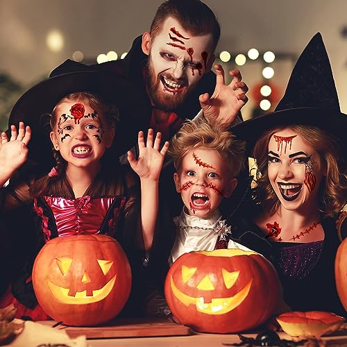 20 Sheets Halloween Fake Scar Makeup & Tattoos