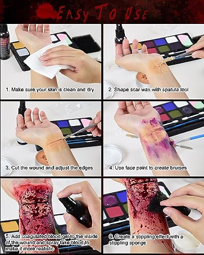 Halloween SFX Makeup Kit: 8 Color Face Paint