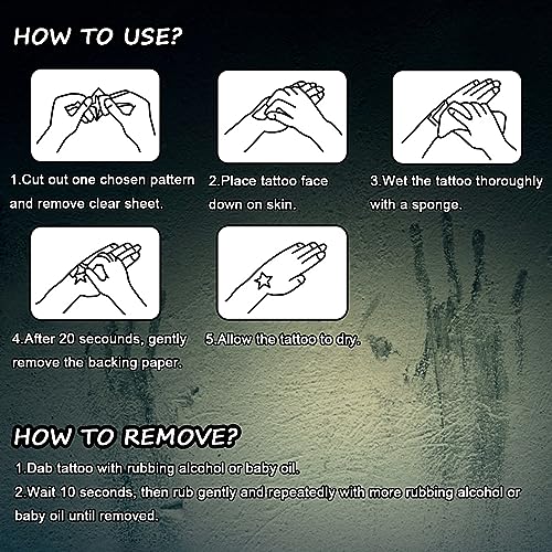 20 Sheets Halloween Fake Scar Makeup & Tattoos