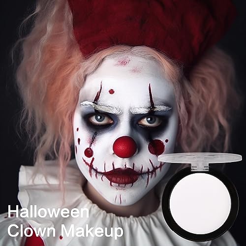 Goth White Cream to Powder Foundation Makeup