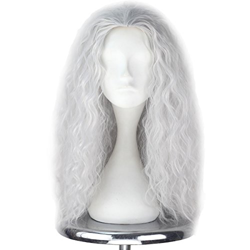Long Grey Witch Wig for Halloween Cosplay