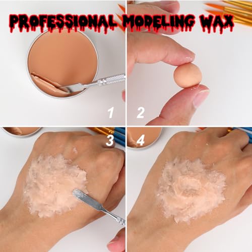 Bowitzki Halloween SFX Makeup Kit with Blood & Wax