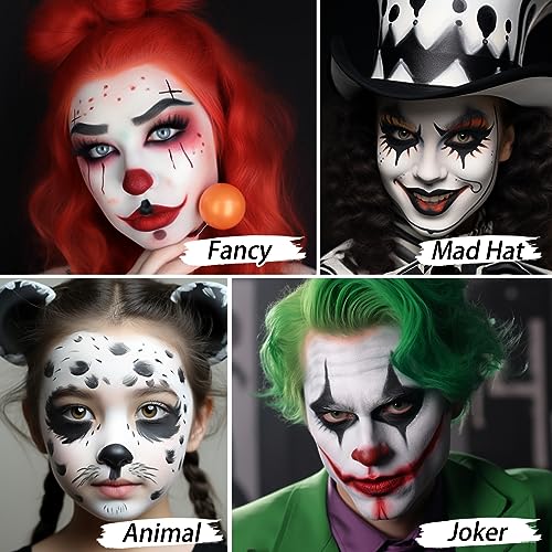 Goth White Cream to Powder Foundation Makeup