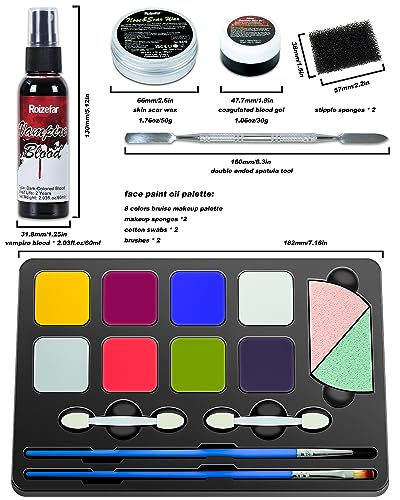 Halloween SFX Makeup Kit: 8 Color Face Paint
