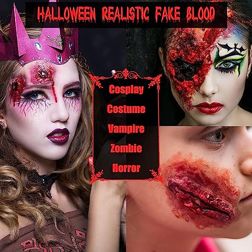 Realistic 3PCS Halloween Fake Blood Makeup Kit