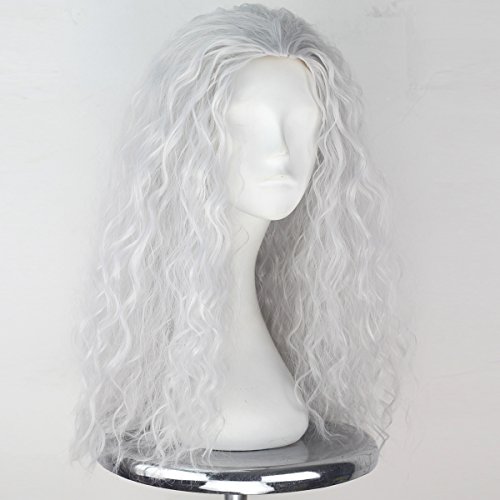 Long Grey Witch Wig for Halloween Cosplay