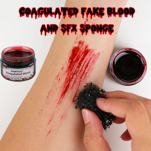 Bowitzki Halloween SFX Makeup Kit with Blood & Wax