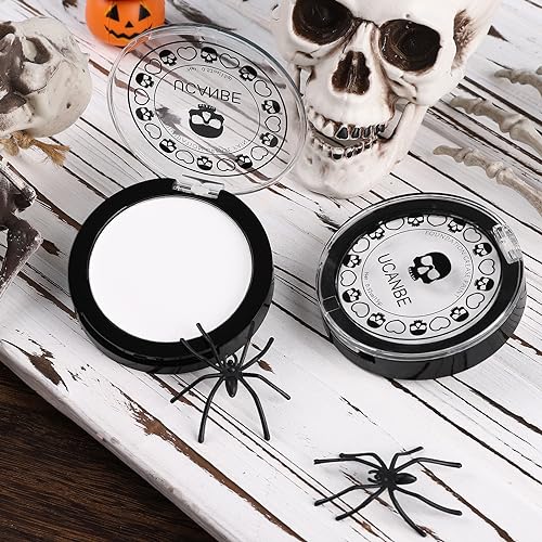 Goth White Cream to Powder Foundation Makeup