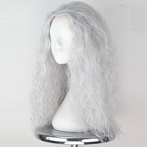 Long Grey Witch Wig for Halloween Cosplay