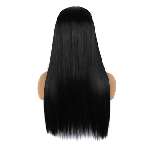 Long Black Synthetic Wig for Halloween Cosplay