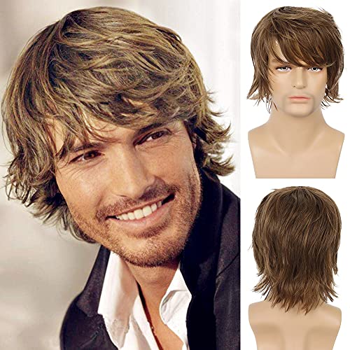Wiwige Light Brown Short Layered Halloween Wig