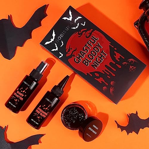Realistic 3PCS Halloween Fake Blood Makeup Kit