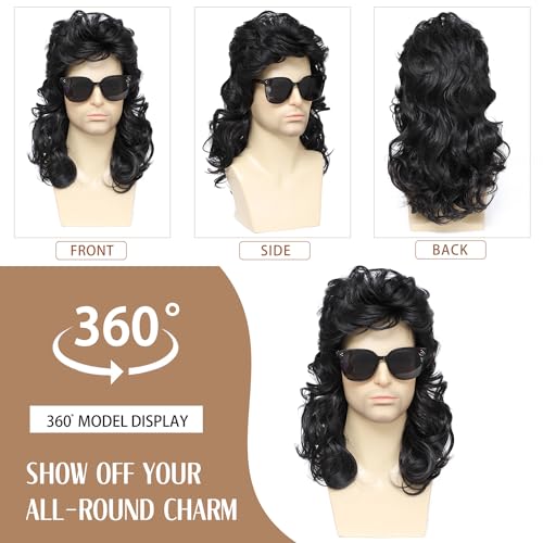 80s Mullet Wig for Halloween Costumes