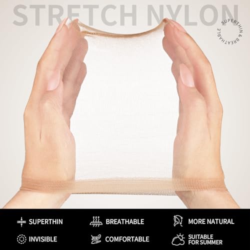 Light Brown Ultra Thin Wig Caps - 4 Pack