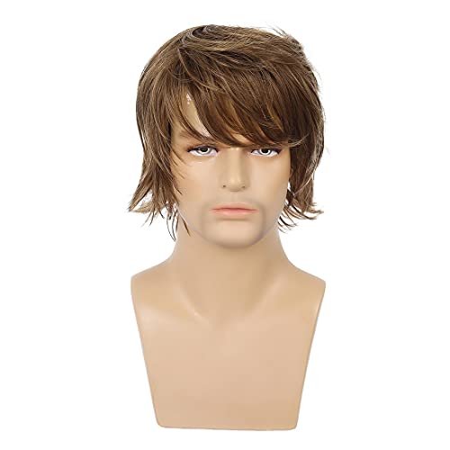 Wiwige Light Brown Short Layered Halloween Wig