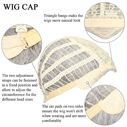 Long Grey Witch Wig for Halloween Cosplay