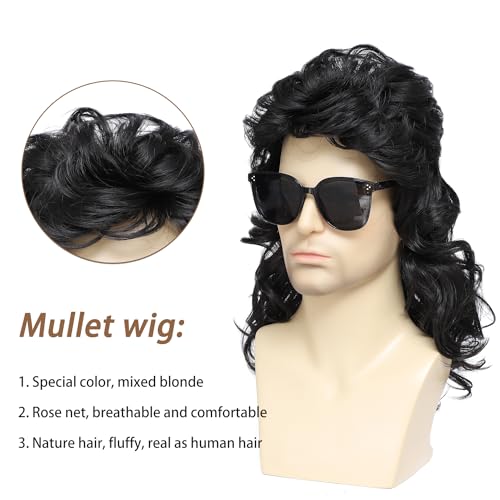 80s Mullet Wig for Halloween Costumes