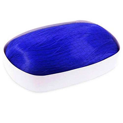 Blue Long Wavy Curly Cosplay Wig with Cap