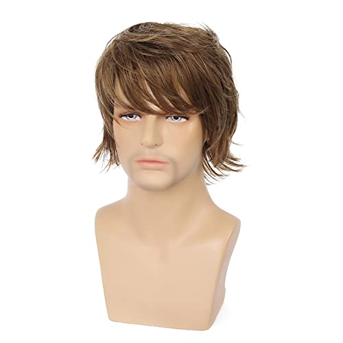 Wiwige Light Brown Short Layered Halloween Wig