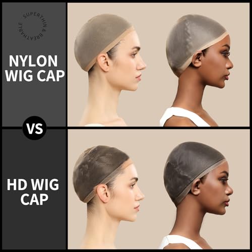 Light Brown Ultra Thin Wig Caps - 4 Pack