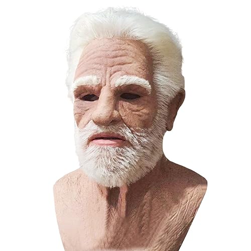 Realistic Bald Man Latex Mask for Halloween