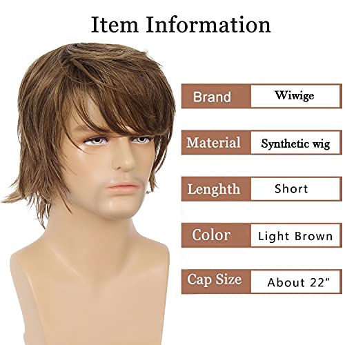 Wiwige Light Brown Short Layered Halloween Wig