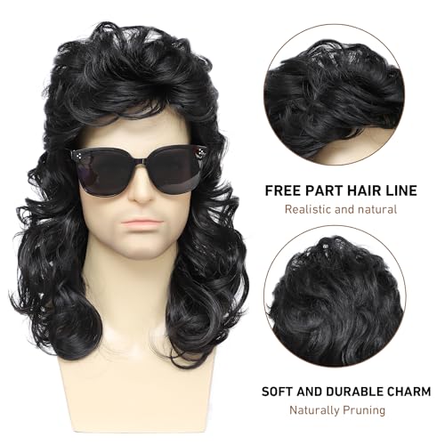 80s Mullet Wig for Halloween Costumes