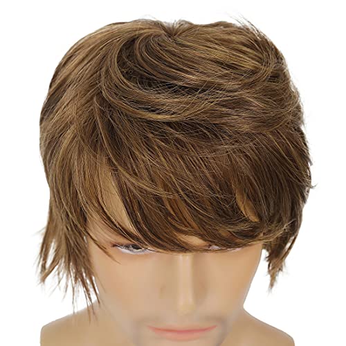 Wiwige Light Brown Short Layered Halloween Wig