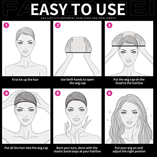 Light Brown Ultra Thin Wig Caps - 4 Pack