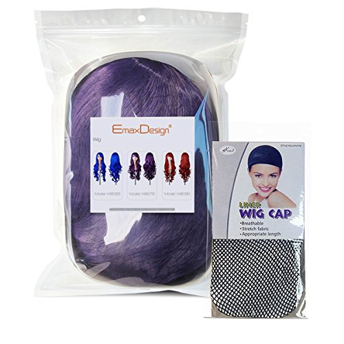 Dark Purple 32" Wavy Curly Cosplay Wig