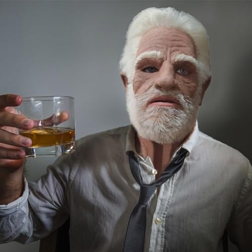 Realistic Bald Man Latex Mask for Halloween