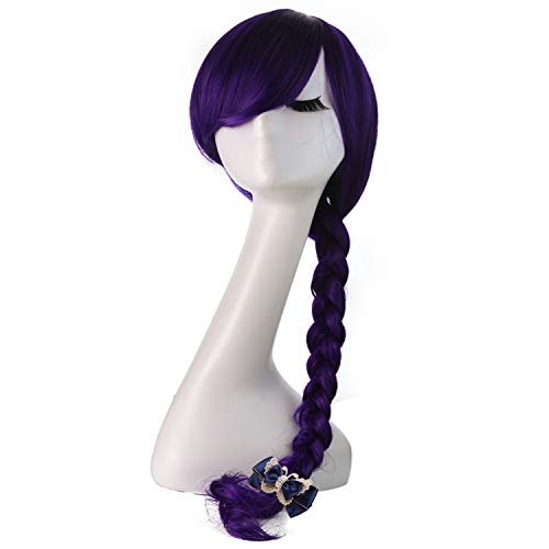 Purple Curly Cosplay Wig for Halloween Parties