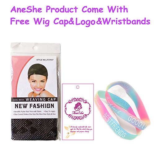 AneShe Red and Black Anime Cosplay Wig