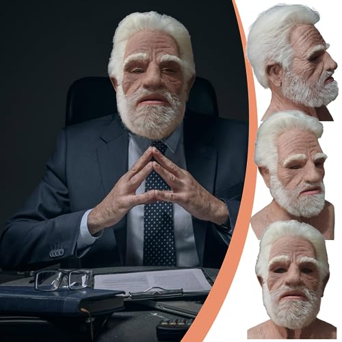 Realistic Bald Man Latex Mask for Halloween