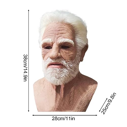 Realistic Bald Man Latex Mask for Halloween