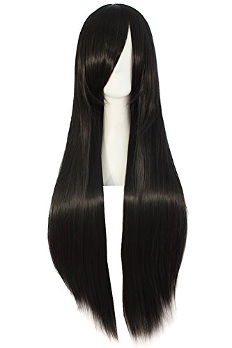 Anime Black Wig 32" Long for Halloween Costume