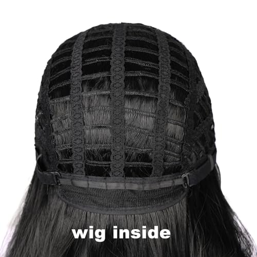 Black 28-Inch Straight Halloween Party Wig