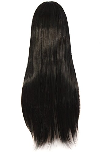 Anime Black Wig 32" Long for Halloween Costume