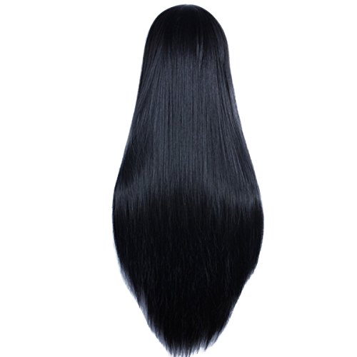 32" Black Anime Cosplay Wig for Women