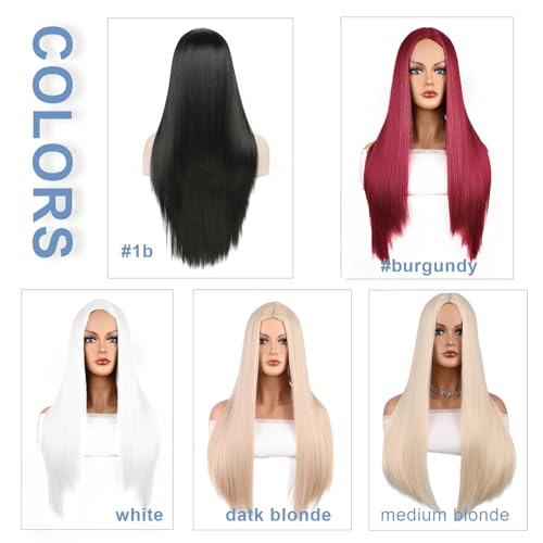 Black 28-Inch Straight Halloween Party Wig