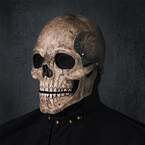 Creepy Movable Jaw Skull Mask for Halloween