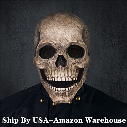 Creepy Movable Jaw Skull Mask for Halloween